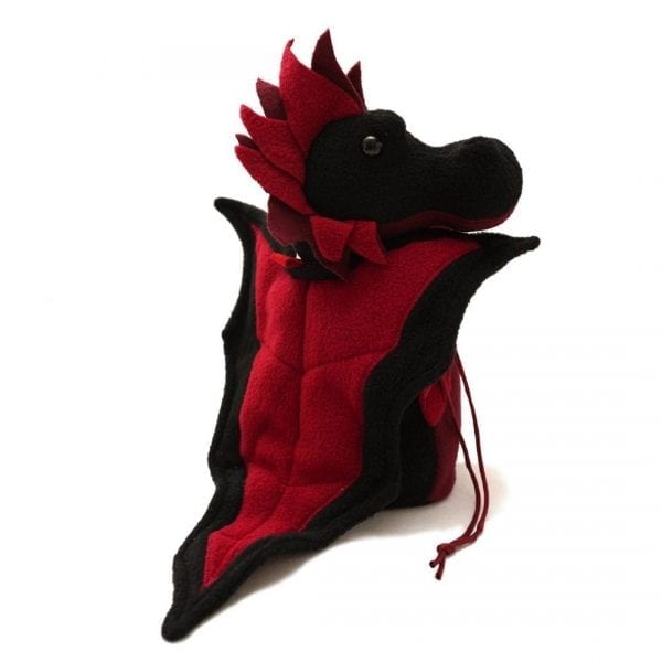 DnD Dice Bags - Dragon Black & Red 003